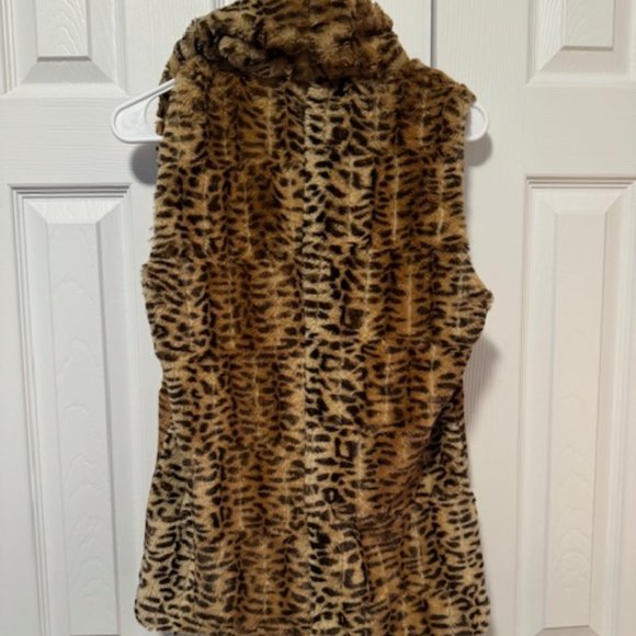 Faux Cheetah Fur Vest by Boston Proper - Picture 3 of 5